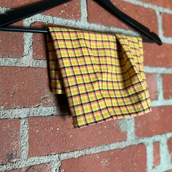 Women's Vintage Urban Outfitters Yellow Checkered Mini-Skirt - Size M - Picture 1 of 6